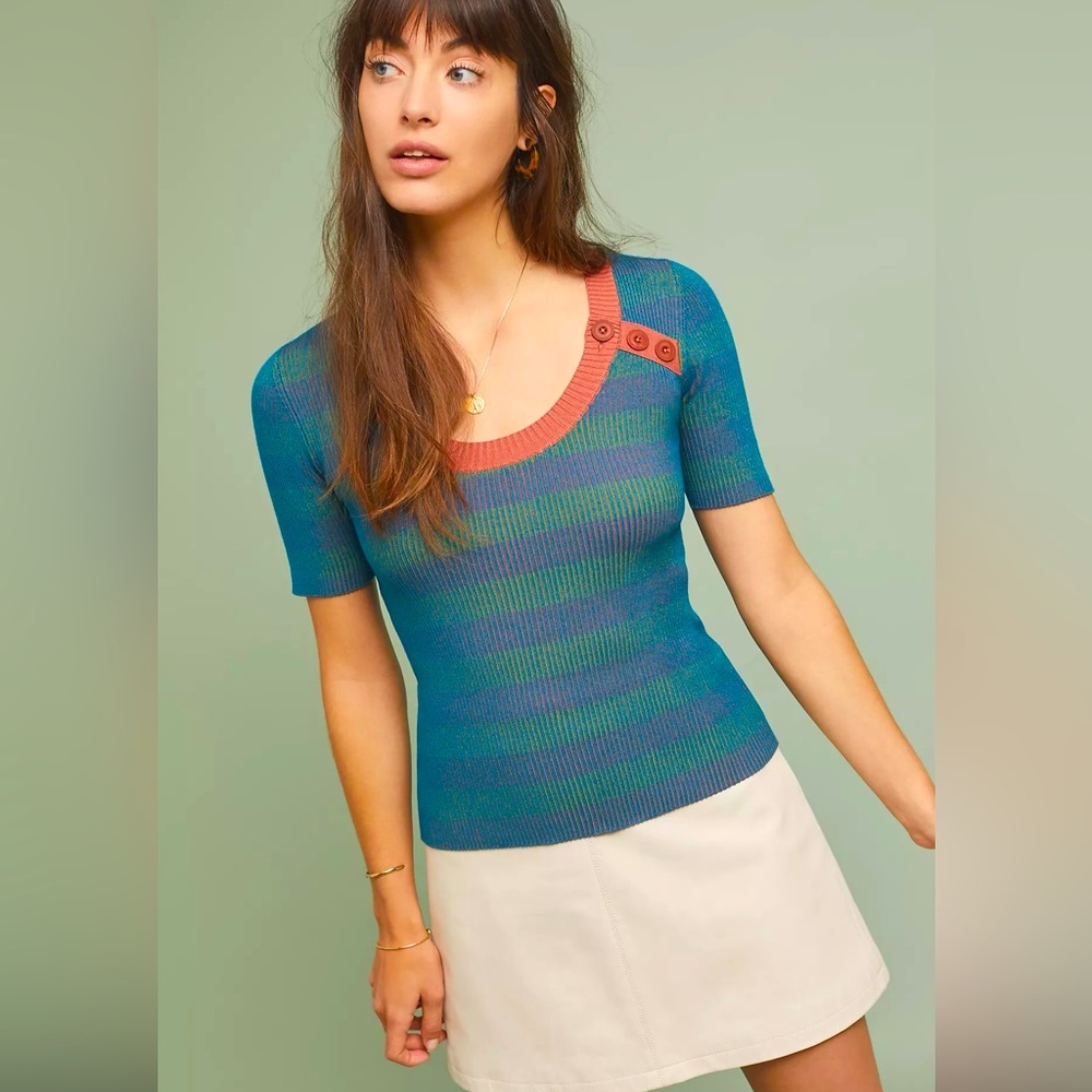 Marais Buttoned Sweater Top